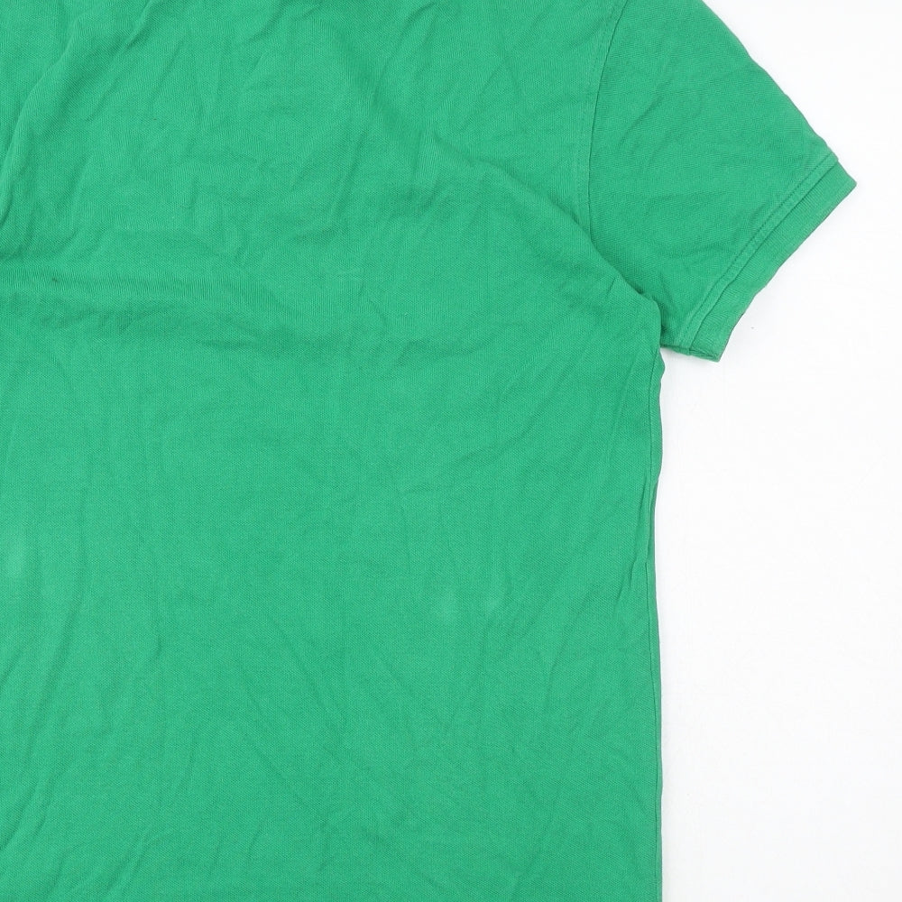 Signature by Levi Strauss & Co. Mens Green Cotton Polo Size M Collared Button