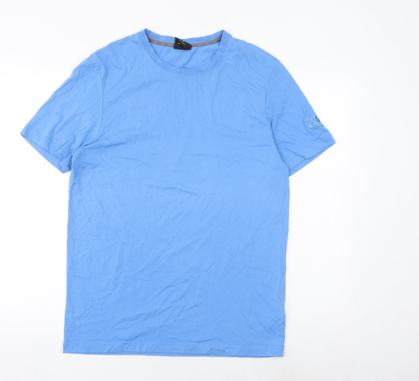 Canterbury Mens Blue Polyester T-Shirt Size M Round Neck