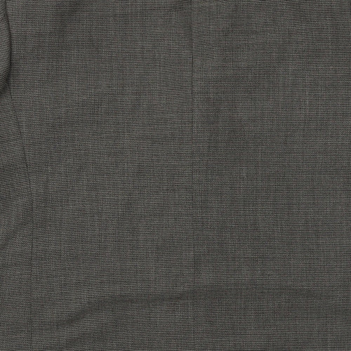 gianni ravanetti Mens Grey Geometric Polyester Jacket Suit Jacket Size 44 Regular
