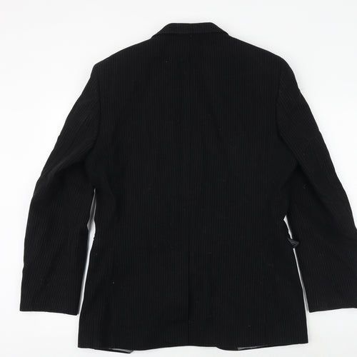 Avenue Mens Black Wool Jacket Suit Jacket Size 38 Regular