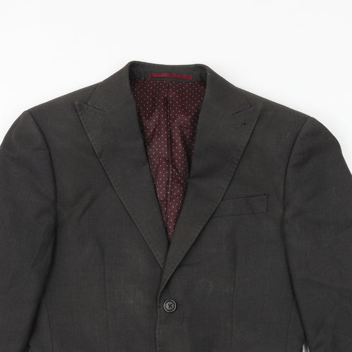 NEXT Mens Brown Polyester Jacket Blazer Size 36 Regular