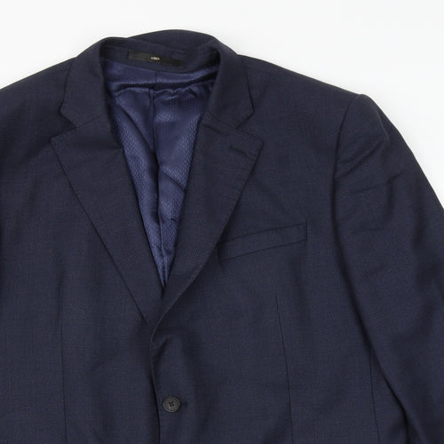 Jaeger Mens Blue Polyester Jacket Suit Jacket Size 44 Regular