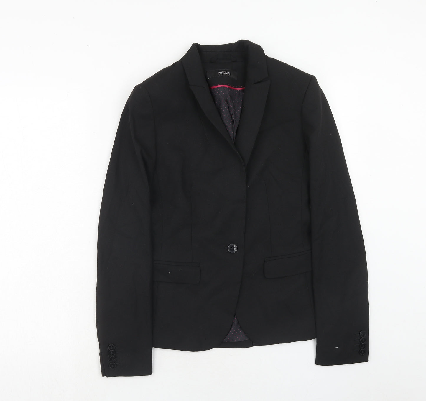 NEXT Womens Black Polyester Jacket Blazer Size 8