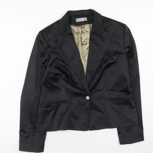 Wallis Womens Black Polyester Jacket Blazer Size 16