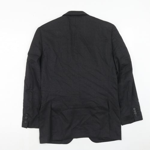 Wool Collection Mens Grey Wool Jacket Suit Jacket Size S Regular