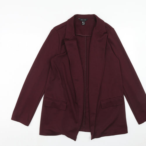 New Look Womens Red Kimono Jacket Size 10 Snap