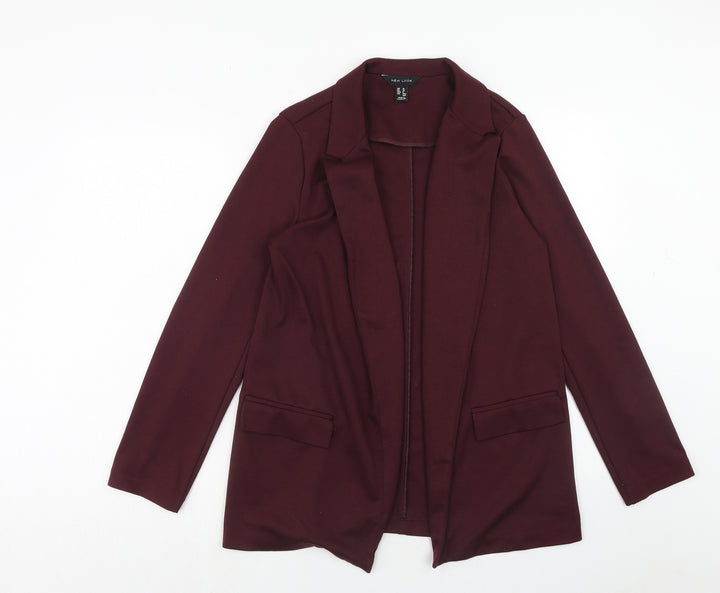 New Look Womens Red Kimono Jacket Size 10 Snap