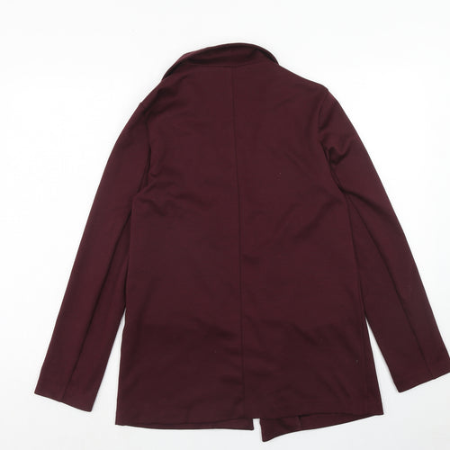 New Look Womens Red Kimono Jacket Size 10 Snap