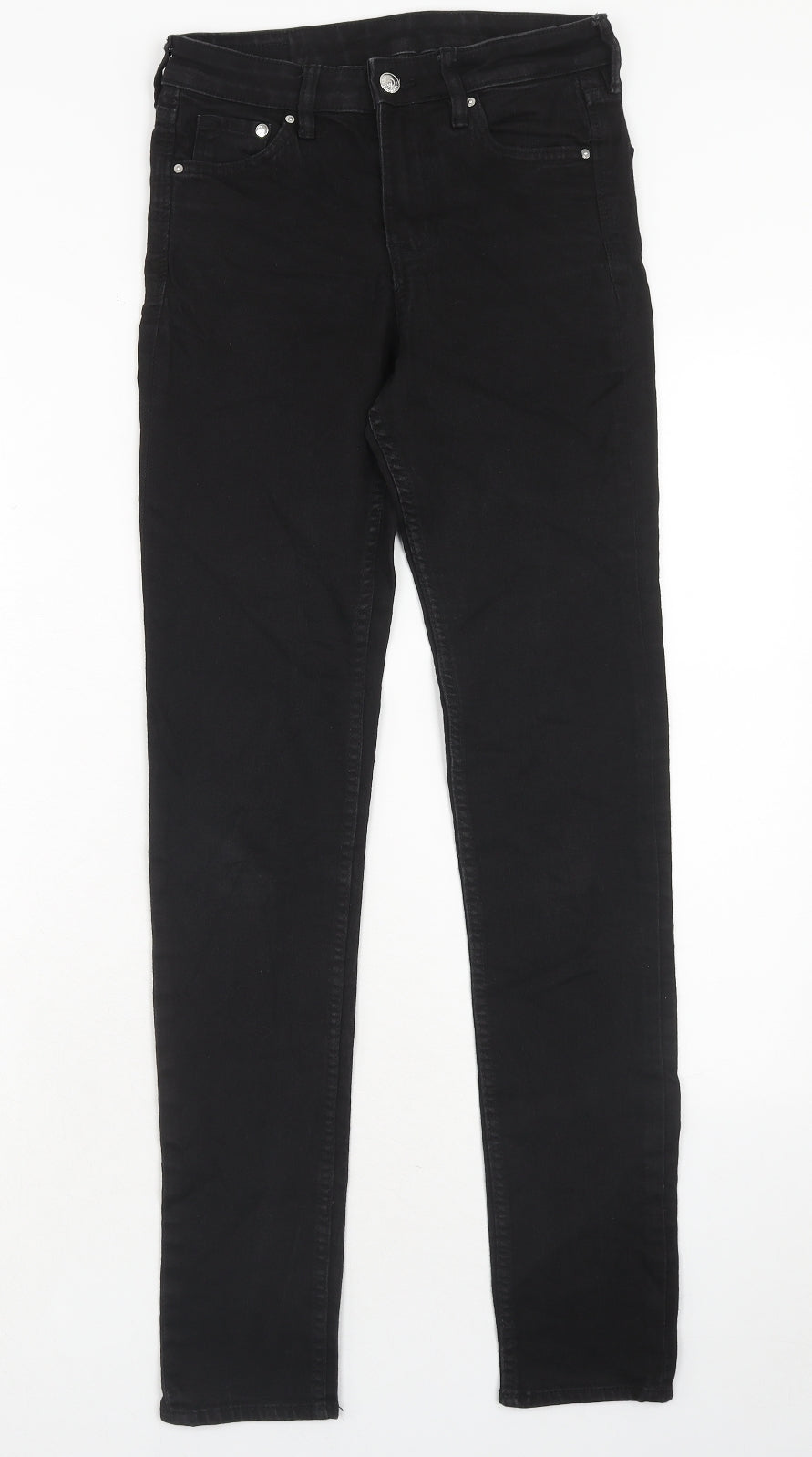 H&M Womens Black Cotton Skinny Jeans Size 26 in L32 in Regular Zip