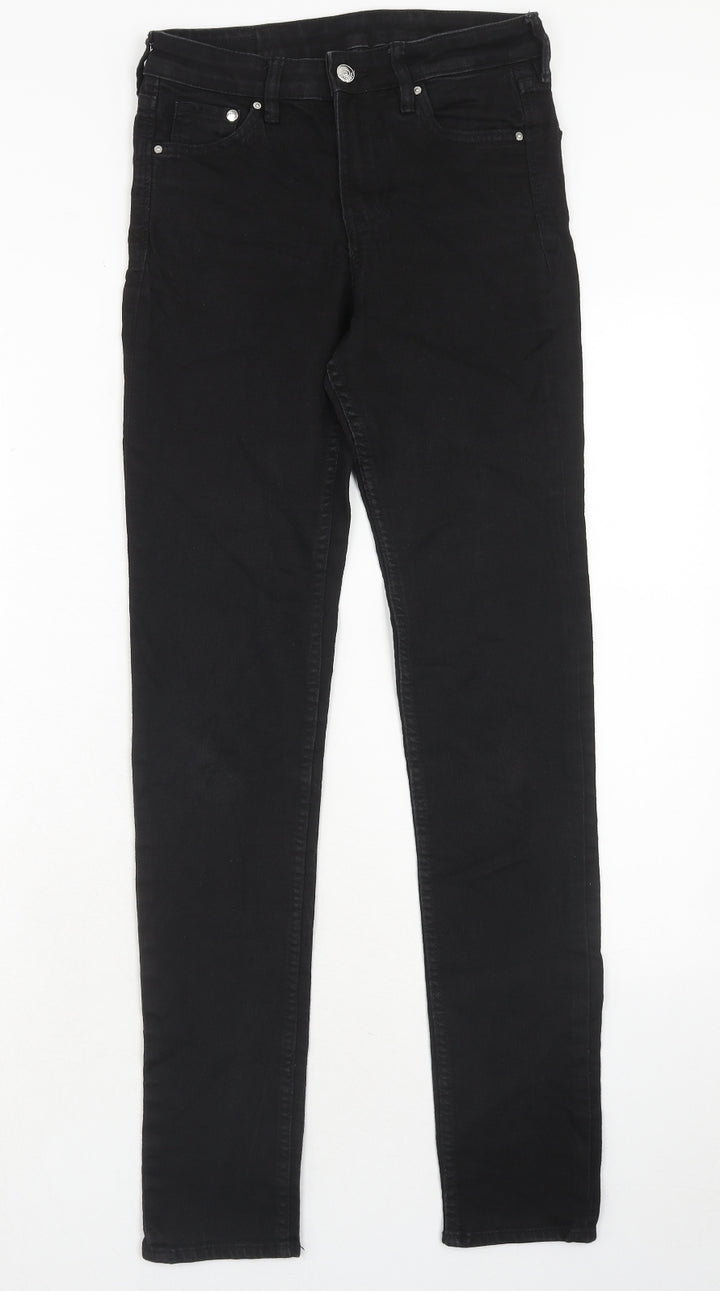 H&M Womens Black Cotton Skinny Jeans Size 26 in L32 in Regular Zip