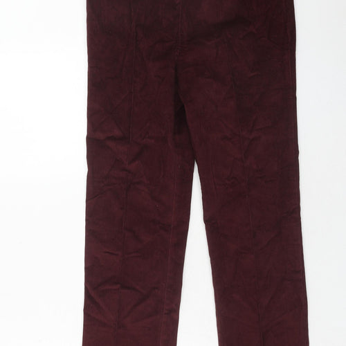 Amber Womens Red Cotton Trousers Size 10 Regular