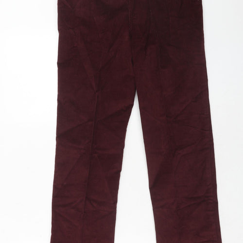 Amber Womens Red Cotton Trousers Size 10 Regular