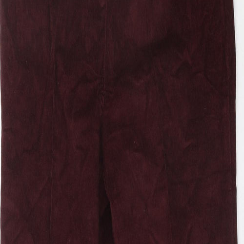 Amber Womens Red Cotton Trousers Size 10 Regular