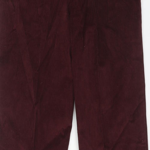 Amber Womens Red Cotton Trousers Size 10 Regular