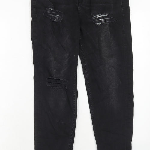 New Look Mens Black Cotton Skinny Jeans Size 30 in Regular Zip