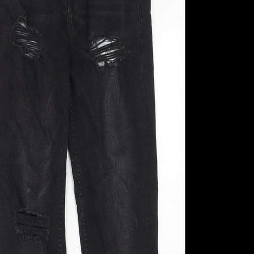 New Look Mens Black Cotton Skinny Jeans Size 30 in Regular Zip