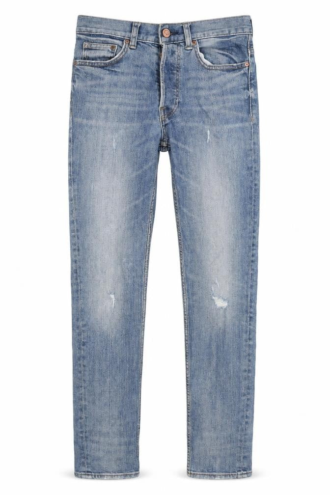 H&M Mens Blue Cotton Skinny Jeans Size 28 in Slim Button