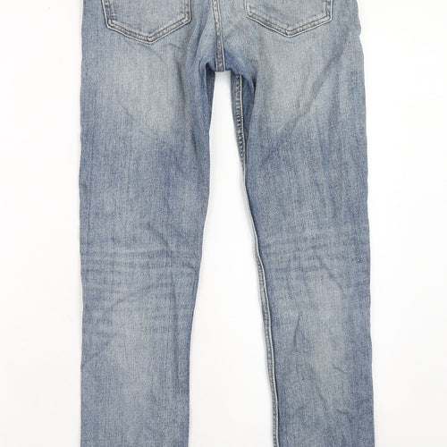 H&M Mens Blue Cotton Skinny Jeans Size 28 in Slim Button