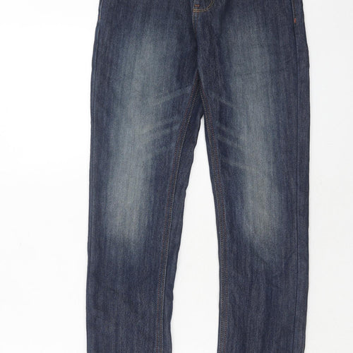 NEXT Boys Blue Cotton Straight Jeans Size 10 Years Regular Zip