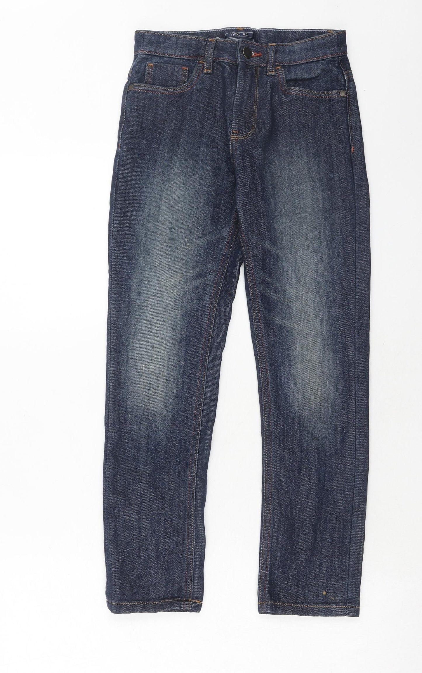 NEXT Boys Blue Cotton Straight Jeans Size 10 Years Regular Zip