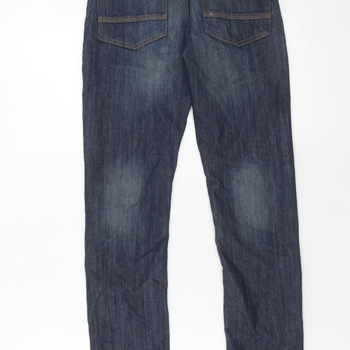 NEXT Boys Blue Cotton Straight Jeans Size 10 Years Regular Zip
