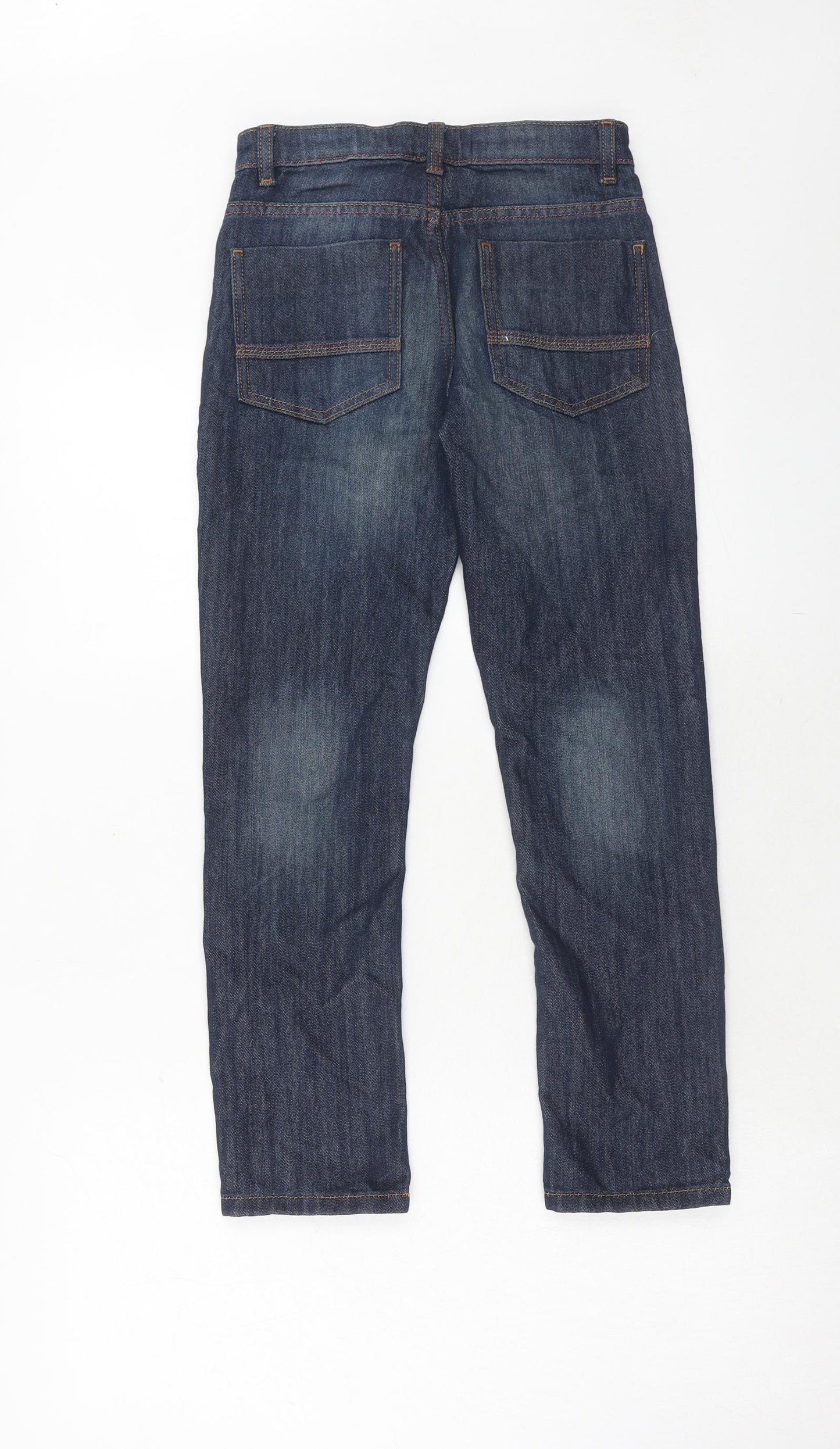 NEXT Boys Blue Cotton Straight Jeans Size 10 Years Regular Zip