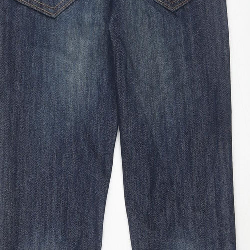 NEXT Boys Blue Cotton Straight Jeans Size 10 Years Regular Zip
