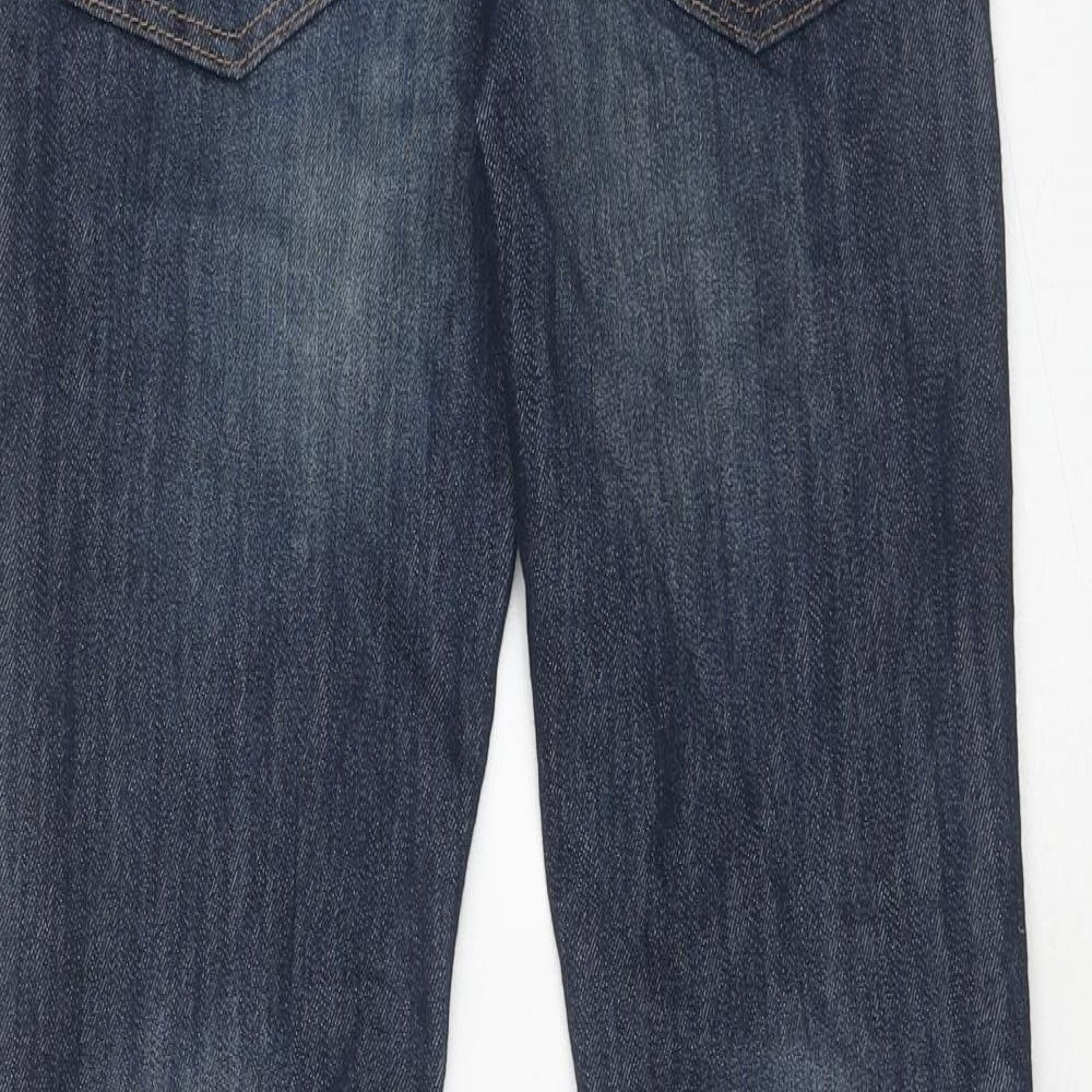 NEXT Boys Blue Cotton Straight Jeans Size 10 Years Regular Zip