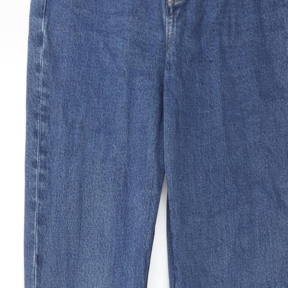 J.CREW Womens Blue Cotton Straight Jeans Size 27 in Regular Zip