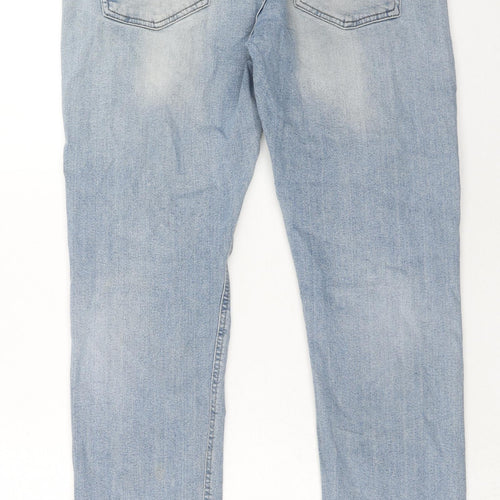 NEXT Mens Blue Cotton Straight Jeans Size 34 in L29 in Slim Zip