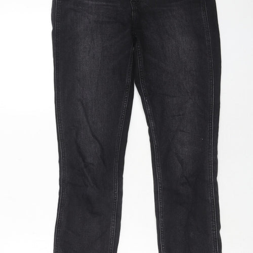 Gap Womens Black Cotton Skinny Jeans Size 27 in Regular Zip - Frayed Hem