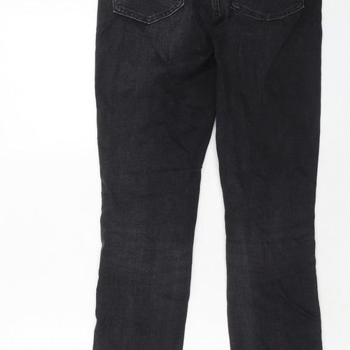 Gap Womens Black Cotton Skinny Jeans Size 27 in Regular Zip - Frayed Hem