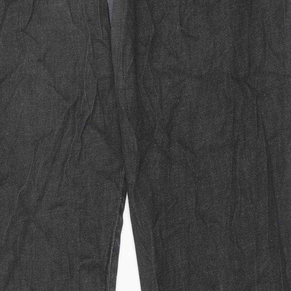 ARMANI Mens Grey Cotton Straight Jeans Size 36 in L34 in Regular Button