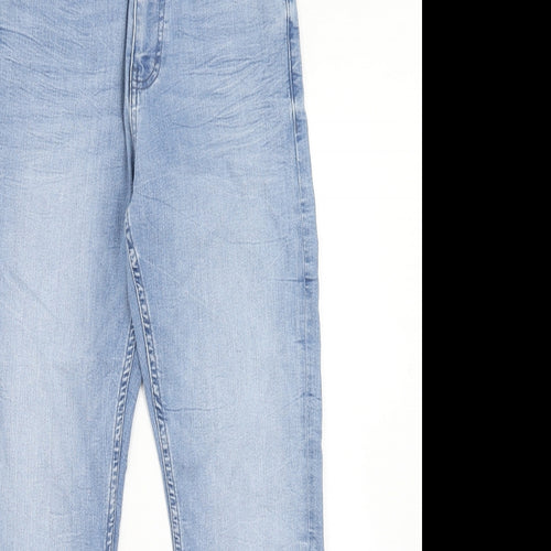 Marks and Spencer Womens Blue Cotton Skinny Jeans Size 8 Slim Zip