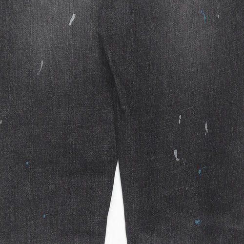 Zara Mens Grey Cotton Skinny Jeans Size 32 in Regular Zip