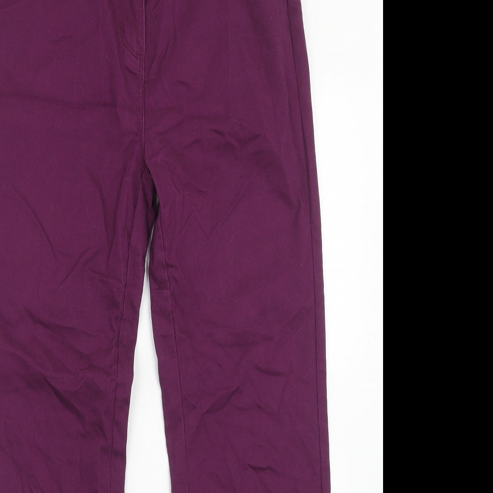 Bonmarché Womens Purple Cotton Straight Jeans Size 12 Regular Zip