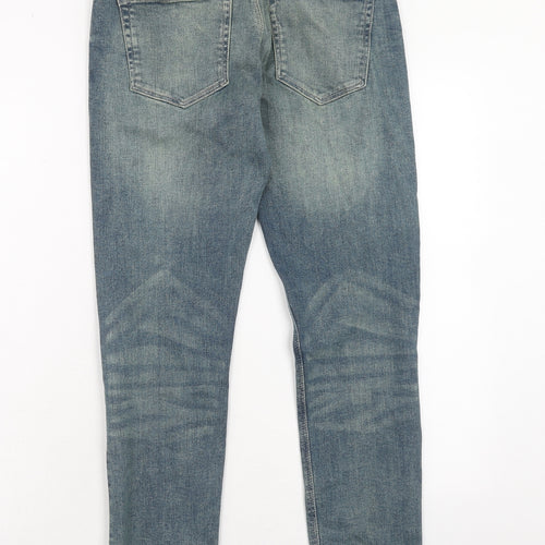 NEXT Mens Blue Cotton Skinny Jeans Size 28 in L31 in Regular Zip