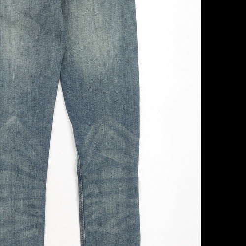 NEXT Mens Blue Cotton Skinny Jeans Size 28 in L31 in Regular Zip