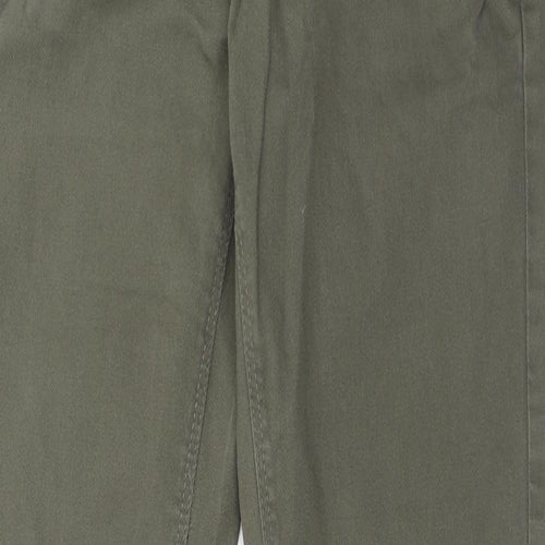 NEXT Mens Green Cotton Straight Jeans Size 30 in L31 in Slim Zip