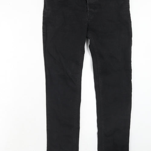 JACK & JONES Mens Blue Cotton Skinny Jeans Size 32 in L32 in Slim Button