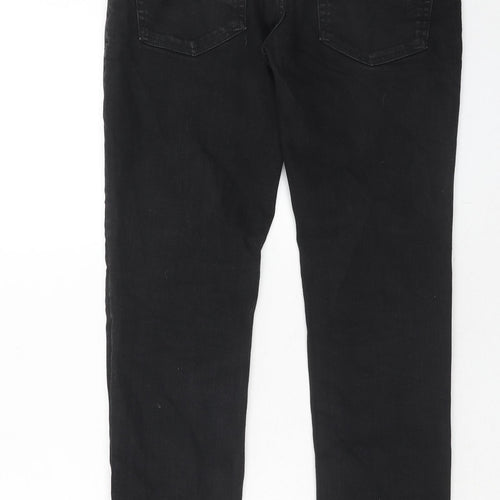 JACK & JONES Mens Blue Cotton Skinny Jeans Size 32 in L32 in Slim Button