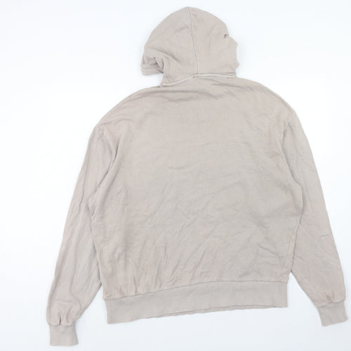 COLLUSION Mens Beige Cotton Pullover Hoodie Size XS