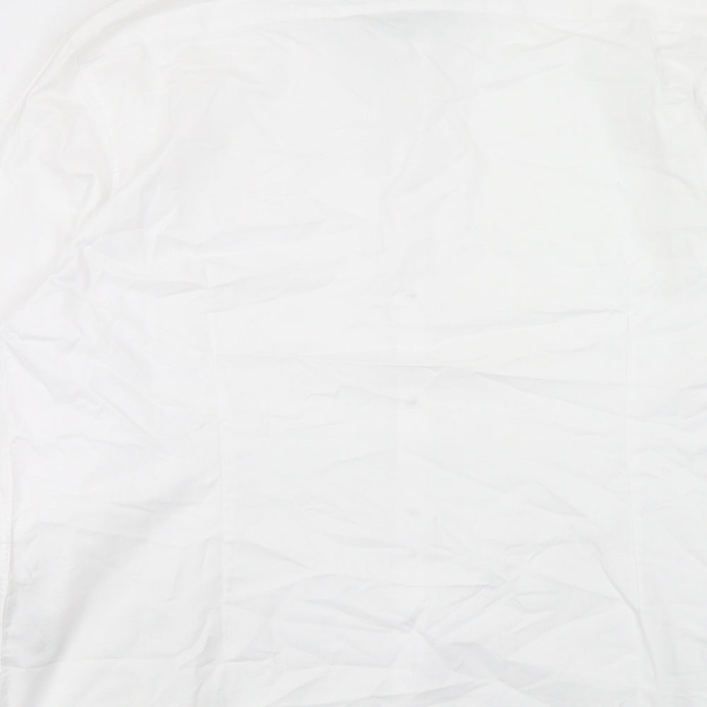 Marks and Spencer Mens White Cotton Dress Shirt Size 2XL Collared Button