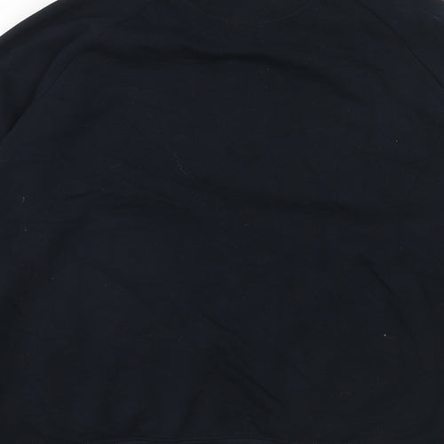 Marks and Spencer Mens Blue Camel Henley Sweatshirt Size L