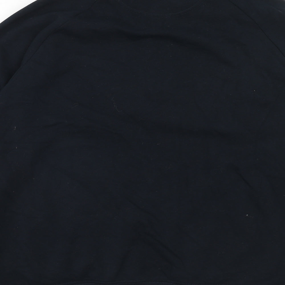 Marks and Spencer Mens Blue Camel Henley Sweatshirt Size L