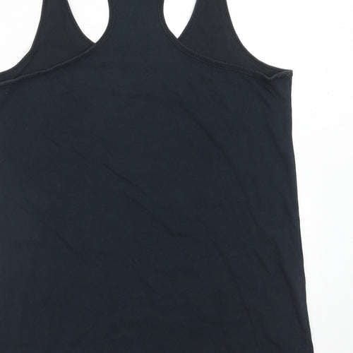 adidas Womens Black Cotton Pullover Tank Size M Round Neck Pullover