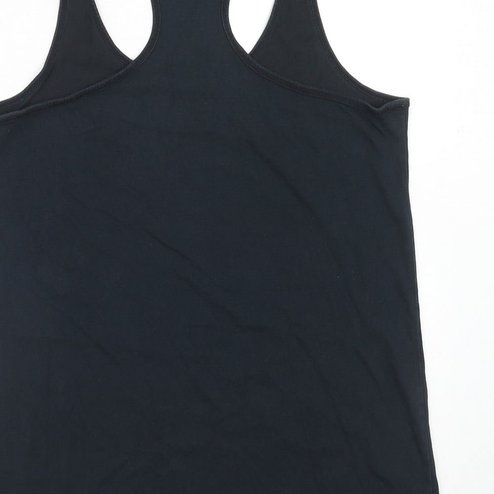 adidas Womens Black Cotton Pullover Tank Size M Round Neck Pullover