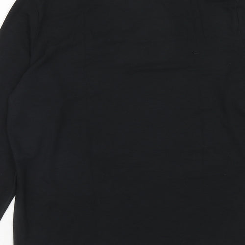 Marks and Spencer Mens Black Acrylic T-Shirt Size L Round Neck