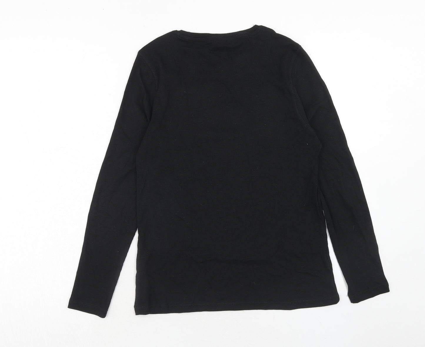Marks and Spencer Womens Blue Polyester Basic T-Shirt Size 14 Round Neck