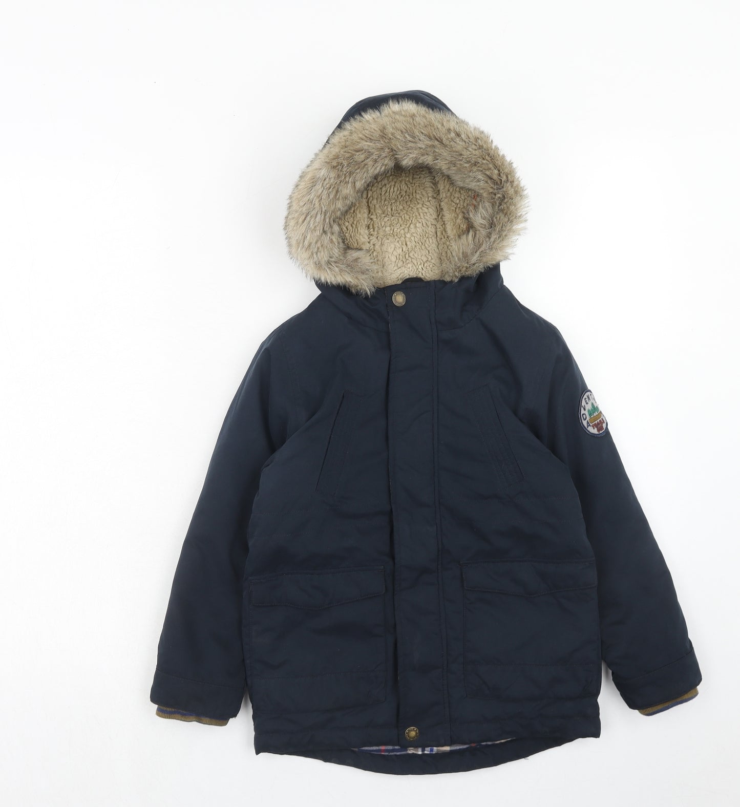 NEXT Boys Blue Windbreaker Jacket Size 5-6 Years Zip